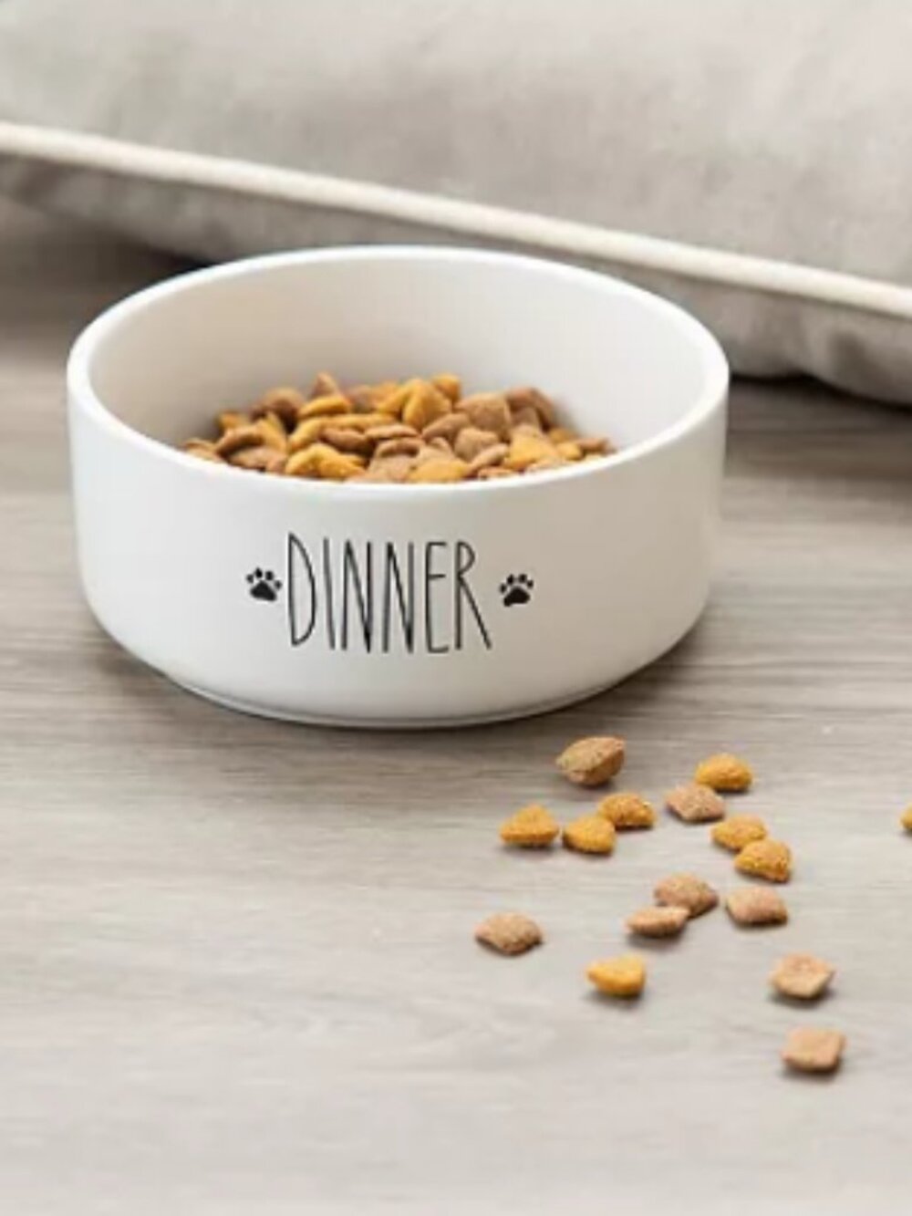 NWT ~ SportPet's White Colored Paw Prints "Dinner" Medium Sized Dog Bowl - Picture 2 of 7
